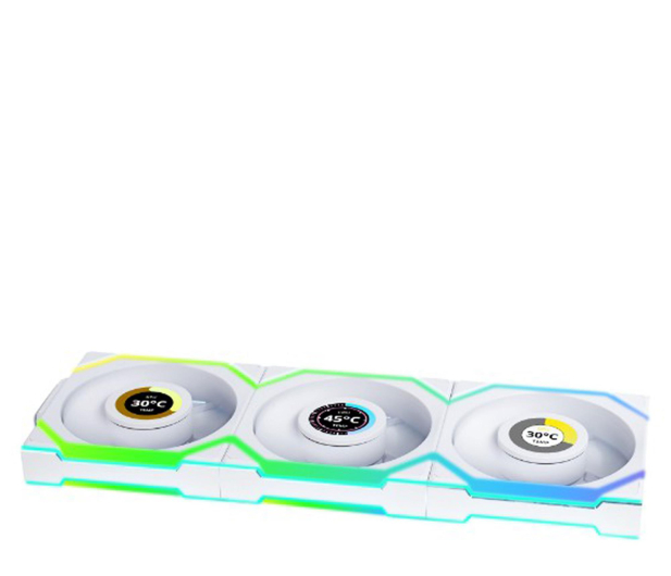 Lian Li Uni Fan SL Wireless 120 LCD White Triple Pack 3x120mm - 1332115 - zdjęcie 2